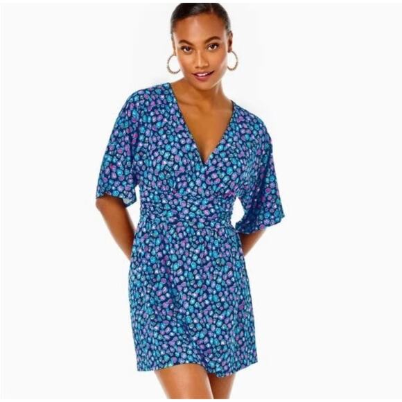 Lilly Pulitzer Parigi Knit Skort Romper Seabreeze Blue - Picture 1 of 12